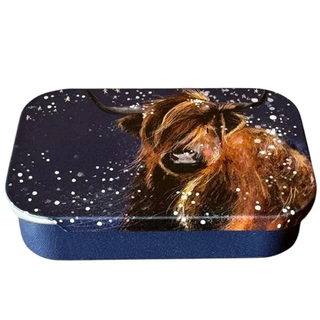 Bild von HIGHLAND COW SLIDING LITTLE TIN