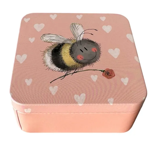 Bild von BEE AND FLOWER MEDIUM SQUARE TIN