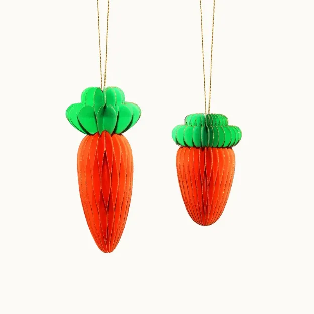 Bild von Anhänger Ostern aus Papier 10cm & 15cm Karotten Set - by vivi.