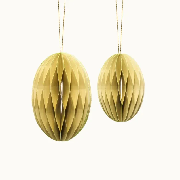 Bild von Anhänger Ostern aus Papier 9cm & 12cm Eier Set Light Grün - by vivi.