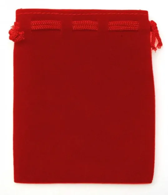 Bild von Samt Säckchen rot 9x12cm