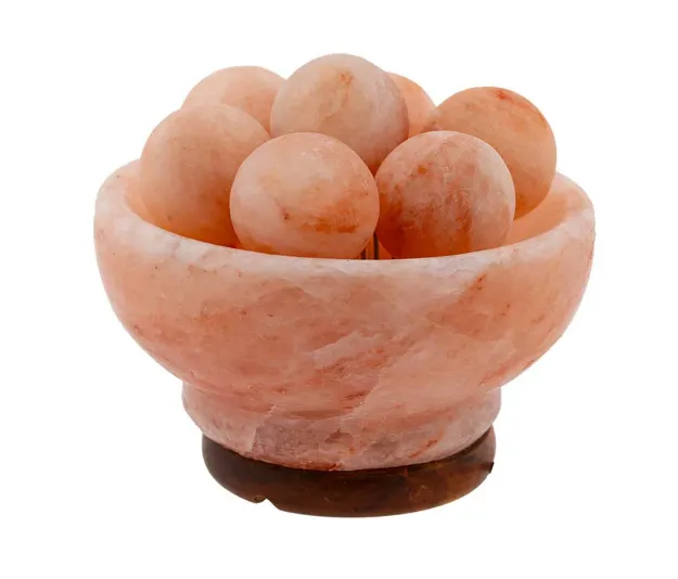 Bild von Salzkristalllampe Feuerschale