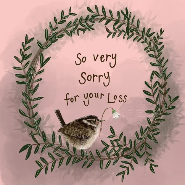 Bild von WREN AND WOOD SORREL SYMPATHY CARD