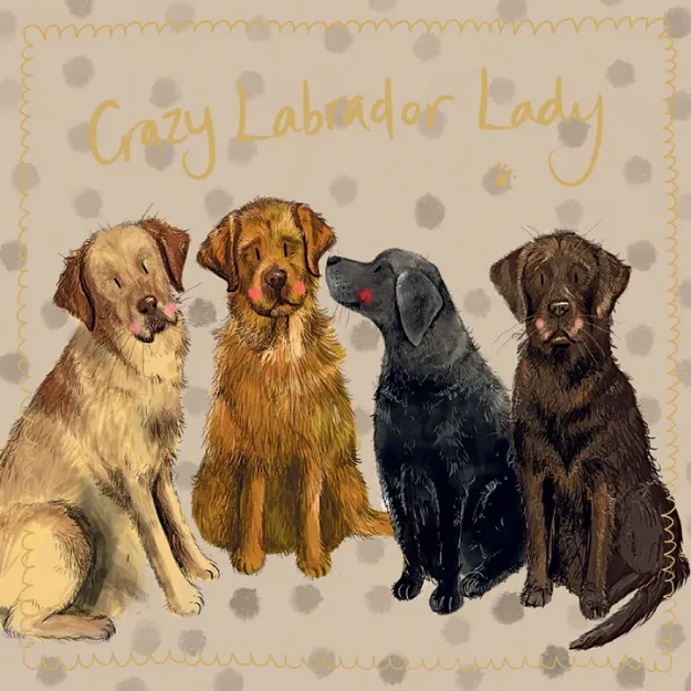 Bild von LABRADOR LADY LARGE SPARKLE CARD