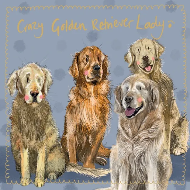 Bild von RETRIEVER LADY LARGE SPARKLE CARD