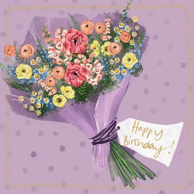 Bild von BIRTHDAY FLOWERS LARGE SPARKLE CARD
