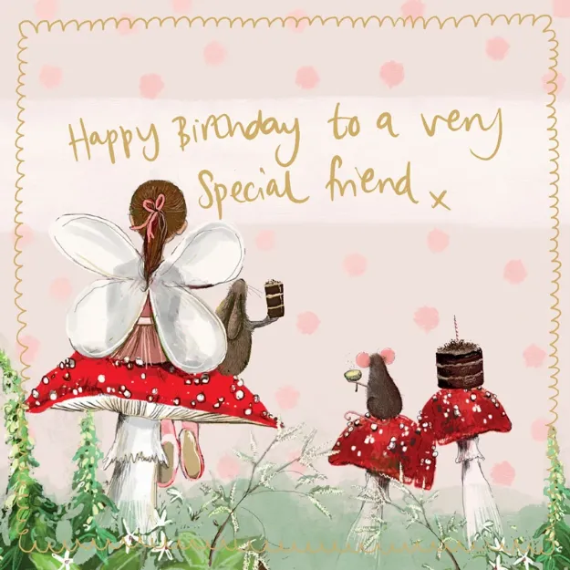 Bild von FAIRY TOADSTOOLS LARGE SPARKLE CARD