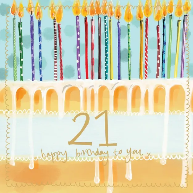 Bild von 21ST BIRTHDAY LARGE SPARKLE CARD