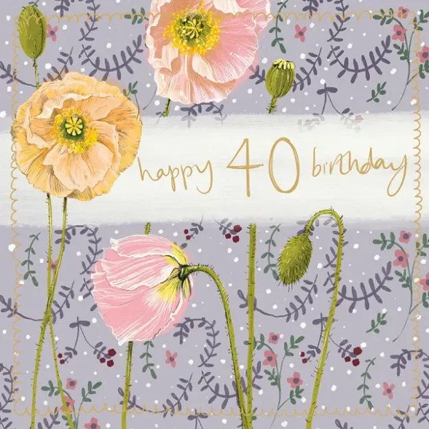 Bild von 40TH BIRTHDAY LARGE SPARKLE CARD
