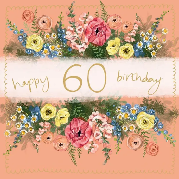 Bild von 60TH BIRTHDAY LARGE SPARKLE CARD