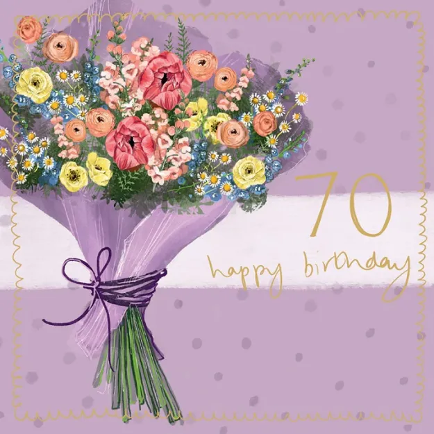 Bild von 70TH BIRTHDAY LARGE SPARKLE CARD