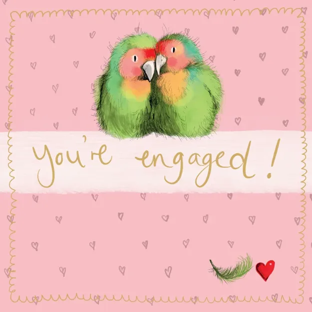 Bild von LOVEBIRDS LARGE SPARKLE CARD