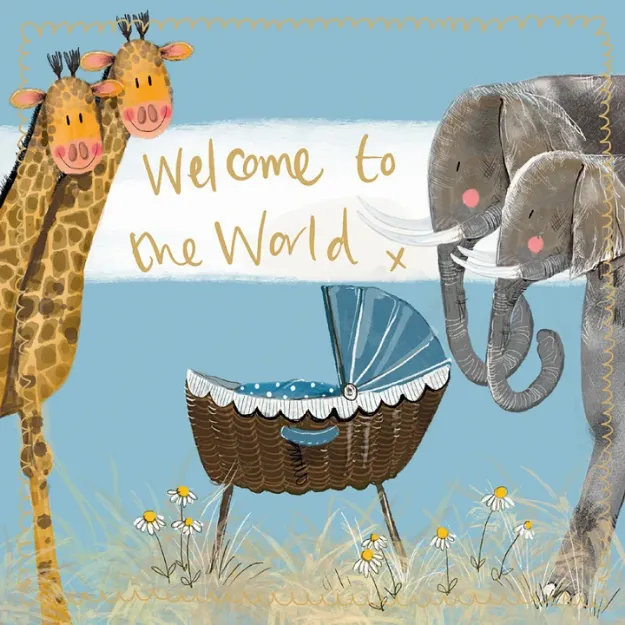 Bild von BLUE PRAM LARGE SPARKLE CARD