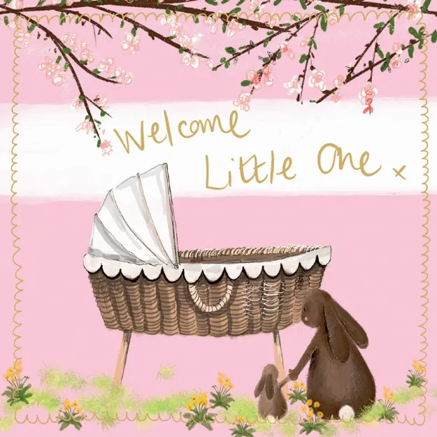 Bild von PINK PRAM LARGE SPARKLE CARD