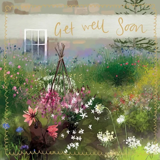 Bild von GET WELL GARDEN LARGE SPARKLE CARD