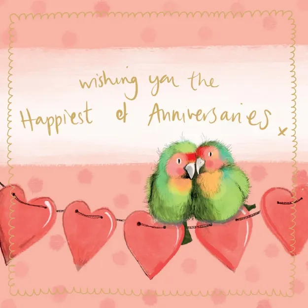 Bild von ANNIVERSARY LOVEBIRDS LITTLE SPARKLE CARD