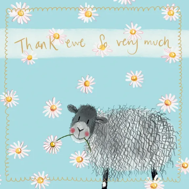 Bild von THANK EWE LITTLE SPARKLE CARD
