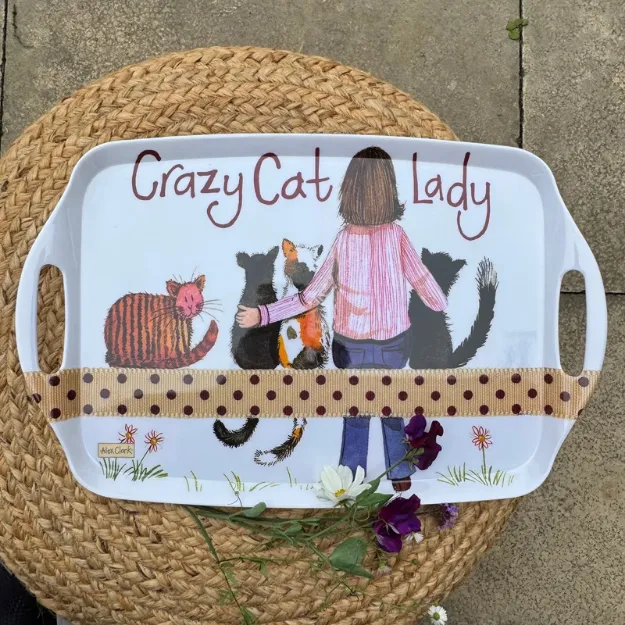 Bild von LARGE CRAZY CAT LADY TRAY