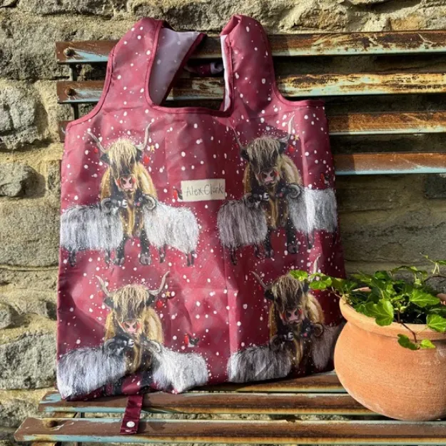 Bild von HIGHLAND COW & SHEEP REUSABLE SHOPPING BAG