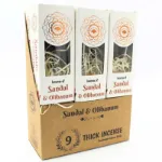 Bild von Green Tree Sandal & Olibanum Botanical Incense, 9 dicke Stäbchen