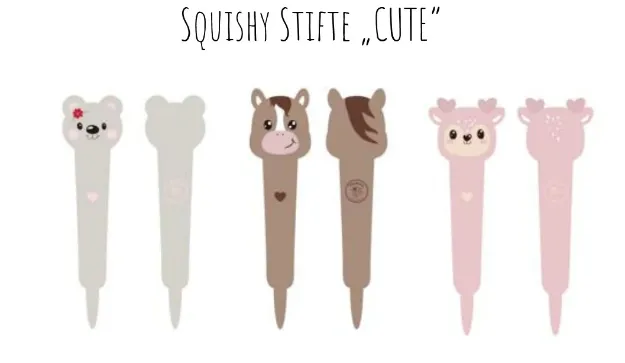 Bild von Squishy Gelstifte Cute Animals Reh, Pferd & Bär