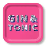 Bild von Asta Barrington Gin & tonic/bright pink Tray 20x20cm - Jamida of Sweden