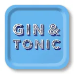Bild von Asta Barrington Gin & tonic/sky blue Tray 20x20cm - Jamida of Sweden