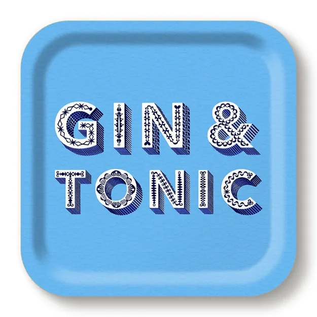 Bild von Asta Barrington Gin & tonic/sky blue Tray 20x20cm - Jamida of Sweden