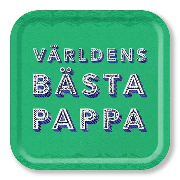 Bild von Asta Barrington Världen bästa pappa Tray 32x32 - Jamida of Sweden