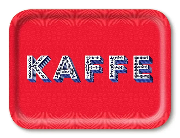 Bild von Asta Barrington Kaffe/red Tray 27x20cm - Jamida of Sweden