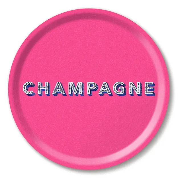Bild von Asta Barrington Champagne / bright pink Tray Ø 31 - Jamida of Sweden
