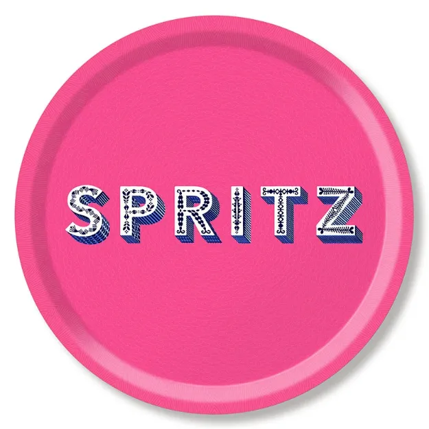 Bild von Asta Barrington Spritz/bright pink Tray Ø 39 - Jamida of Sweden