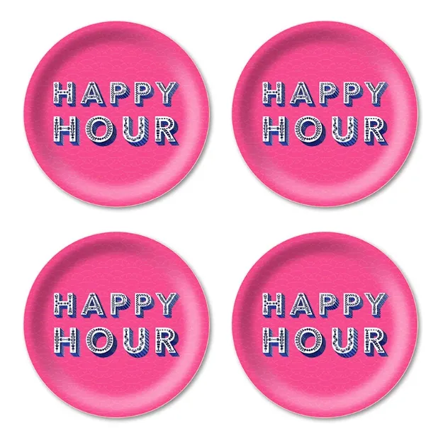 Bild von Asta Barrington Happy Hour / bright pink Coaster Coaster 4 pcs - Jamida of Swede