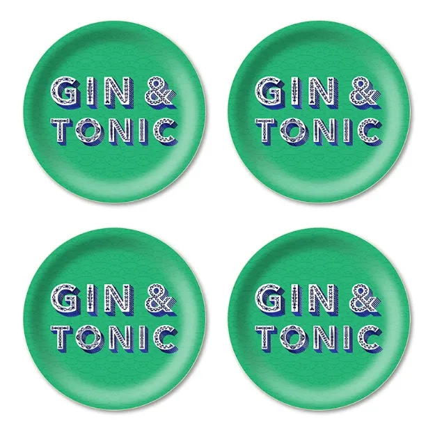 Bild von Asta Barrington Gin & tonic/green Coaster Coaster 4 pcs - Jamida of Sweden