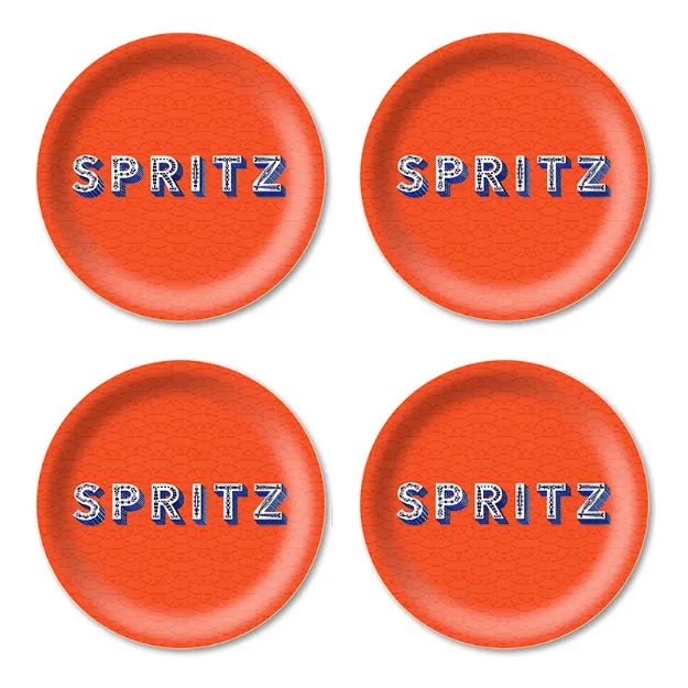 Bild von Asta Barrington Spritz/orange Coaster Coaster 4 pcs - Jamida of Sweden