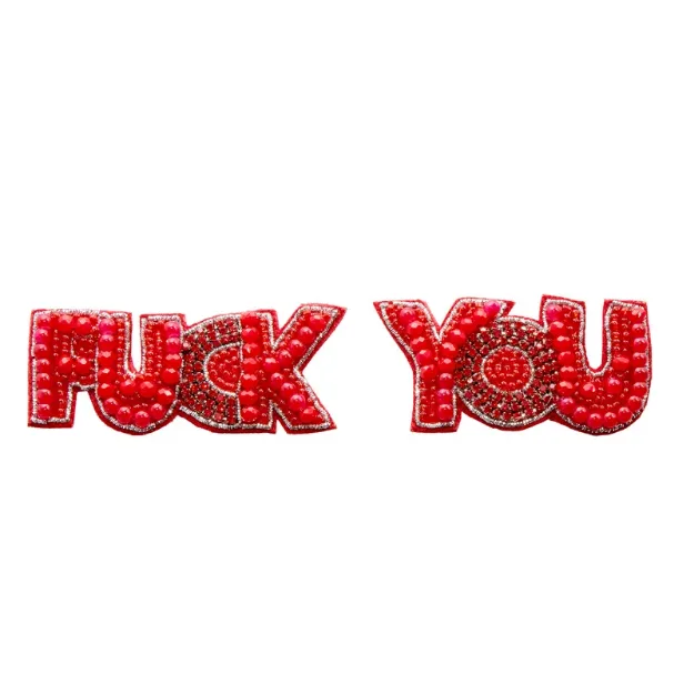 Bild von Brosche für Slipper: Fuck you - by vivi.