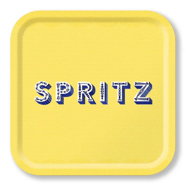 Bild von Asta Barrington Spritz/butter Yellow Tray 32x32 - Jamida of Sweden