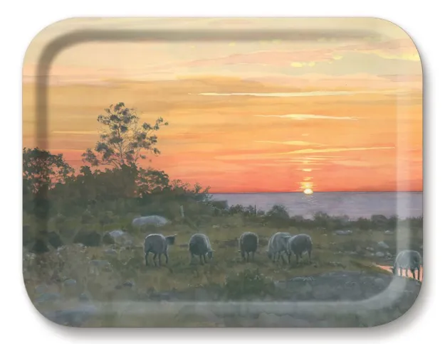 Bild von Johan Persson Solnedgång i nedre Wannborga Tray 36x28 - Jamida of Sweden