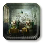 Bild von Maggie Taylor Tray Quarter past five 20x20 - Jamida of Sweden