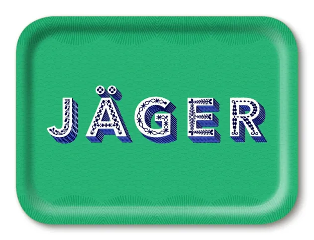 Bild von Asta Barrington Tray Jäger/green 27x20cm - Jamida of Sweden