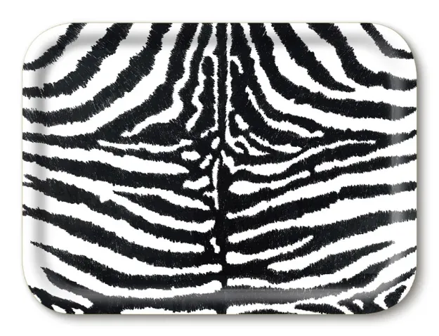 Bild von Michael Angove Tray Zebra / black 27x20 - Jamida of Sweden