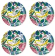 Bild von William Morris Coaster 4 pcs Rose Ø 11 - Jamida of Sweden