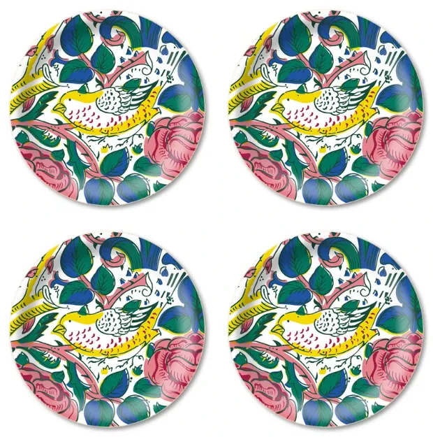 Bild von William Morris Coaster 4 pcs Rose Ø 11 - Jamida of Sweden