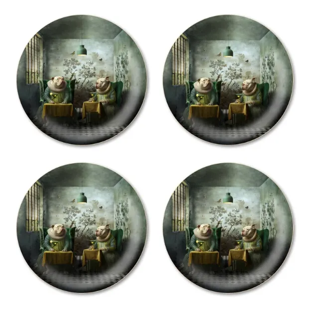 Bild von Maggie Taylor Coaster 4 pcs Quarter past five Ø 11 - Jamida of Sweden