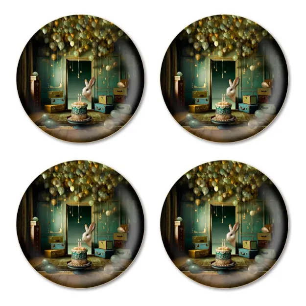 Bild von Maggie Taylor Coaster 4 pcs It´s my party Ø 11 - Jamida of Sweden