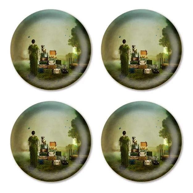 Bild von Maggie Taylor Coaster 4 pcs The patient traveler Ø 11 - Jamida of Sweden