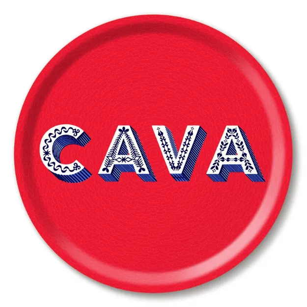 Bild von Asta Barrington Tray Cava / red Ø 31 - Jamida of Sweden