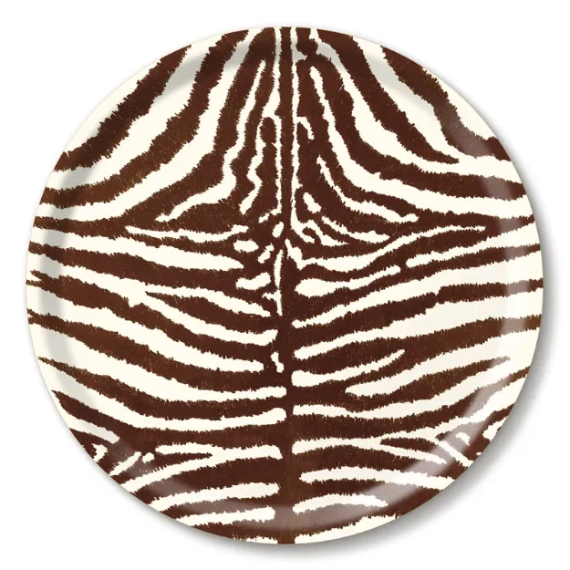 Bild von Michael Angove Tray Zebra / chocolate Ø 39 - Jamida of Sweden