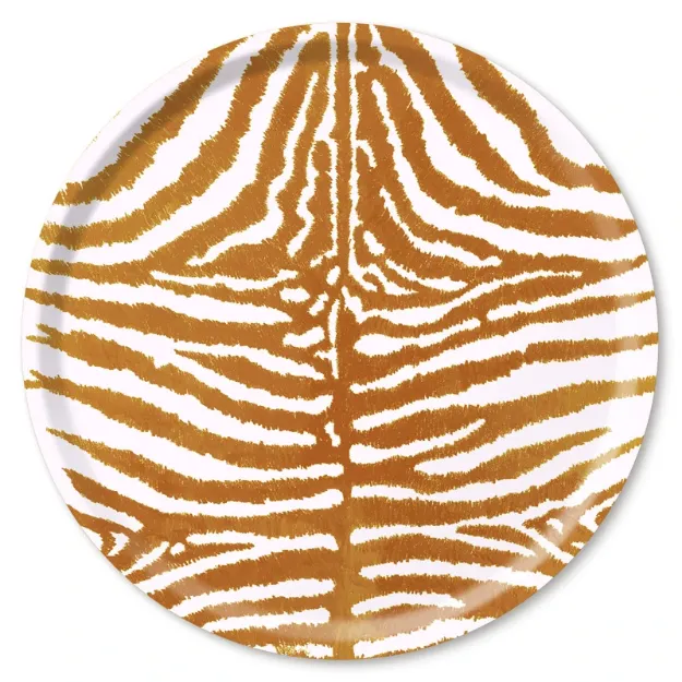 Bild von Michael Angove Tray Zebra / tan Ø 46 - Jamida of Sweden