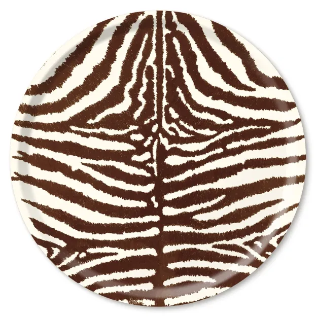 Bild von Michael Angove Tray Zebra / chocolate Ø 46 - Jamida of Sweden